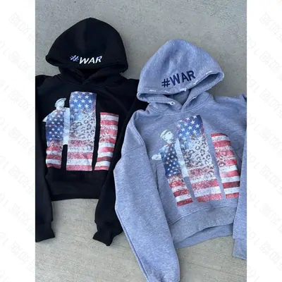 Hoodies in the catalogue: #WAR American Flag Print Hoodie