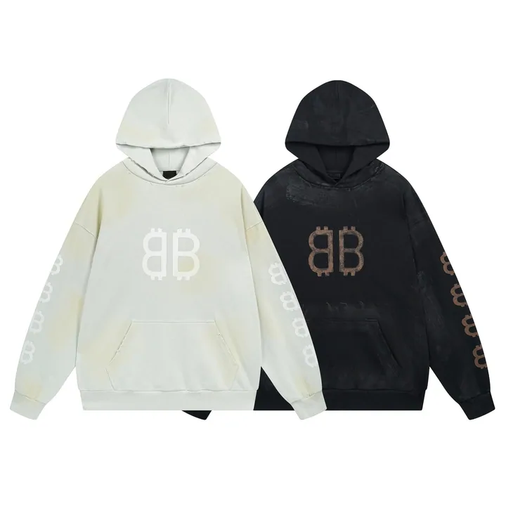 Printed hoodie listing from the catalogue, an item where print placement and seams are exactly what the QC photographs can settle