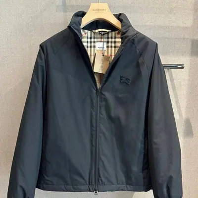 Jackets in the catalogue: Burberry Black Zip-Up Jacket with Check Lining